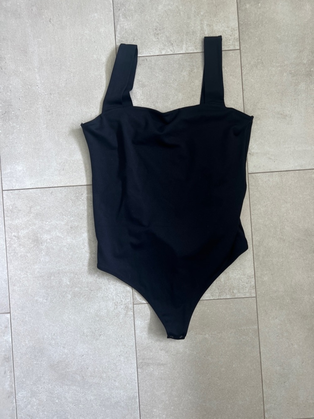 Abercrombie Black Square Neck Bodysuit Size Large